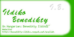 ildiko benedikty business card